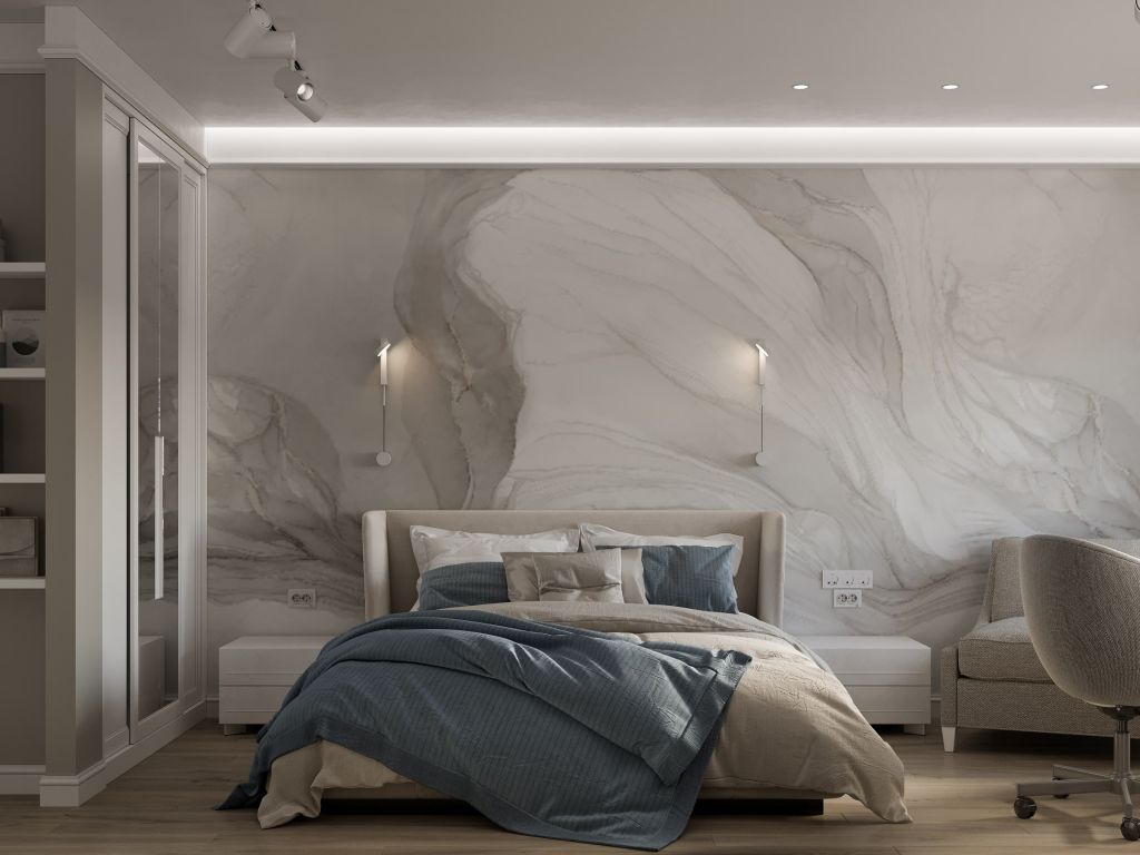 Дизайн спальни: новые материалы 2023