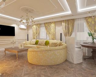 Дизайн проект 5-комнатной квартиры в классическом стиле 200 м2 